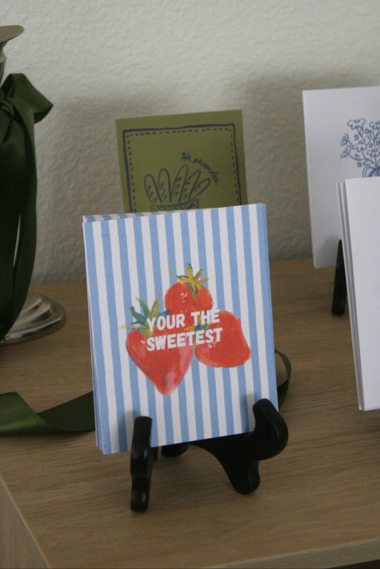 "You're the Sweetest" Strawberry Greeting Card