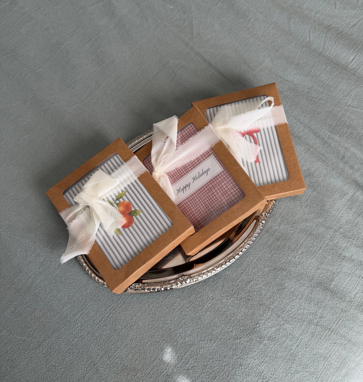 "Holiday Red Bow" Greeting card