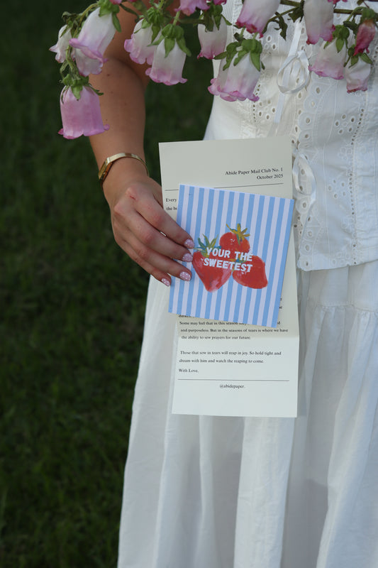 "You're the Sweetest" Strawberry Greeting Card