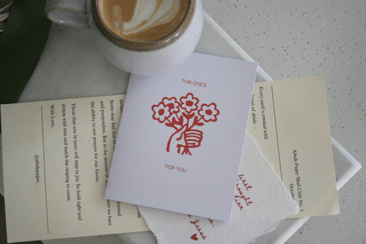 "This One's for You" Greeting Card - Simple & Thoughtful