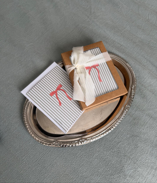 "Holiday Red Bow"  Greeting card